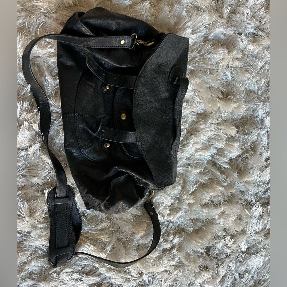 Paul & Joe Sister Leather Satchel // Black